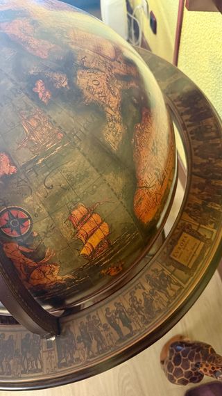 Mueble Bar Globo Terráqueo Mapa Mundi