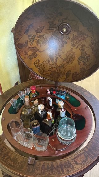 Mueble Bar Globo Terráqueo Mapa Mundi