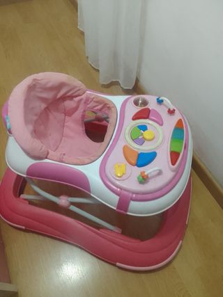 Andador para bebé niña rosa