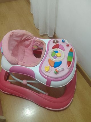 Andador para bebé niña rosa