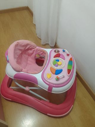 Andador para bebé niña rosa