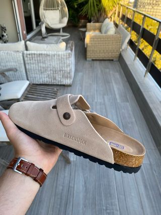 Zuecos Birkenstock Beige Talla 44
