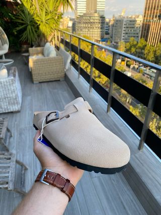 Zuecos Birkenstock Beige Talla 44