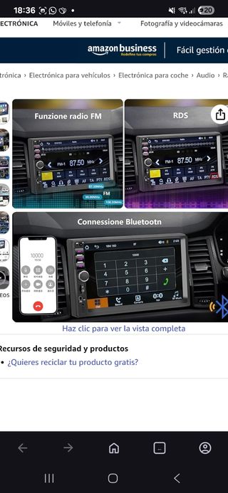Radio Coche Pantalla 7 2DIN 45Wx4