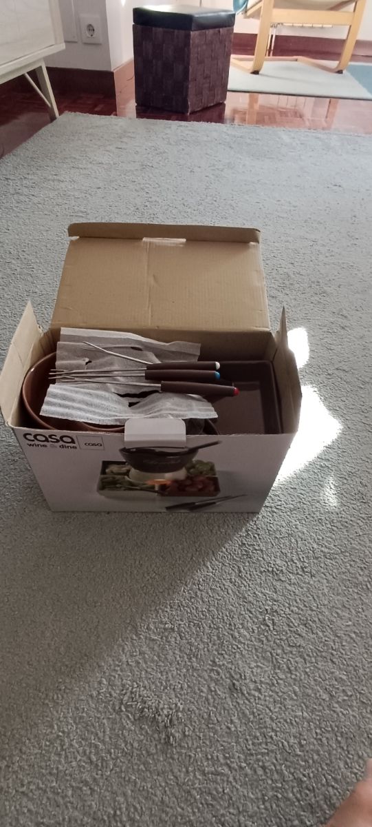 Juego Fondue Cerámica 10 Piezas