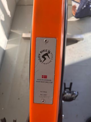 Bici Estática Spinning Naranja/Negra