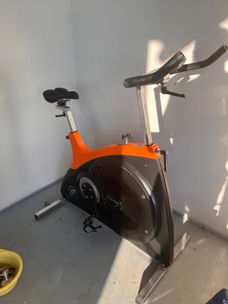 Bici Estática Spinning Naranja/Negra