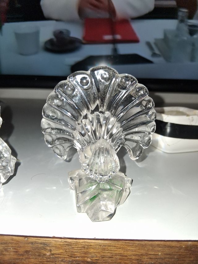 Statuetta elefante in vetro trasparente