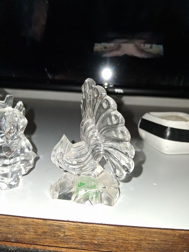 Statuetta elefante in vetro trasparente