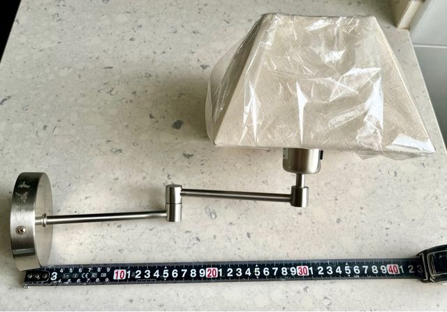 Lámpara de pared moderna tela y metal