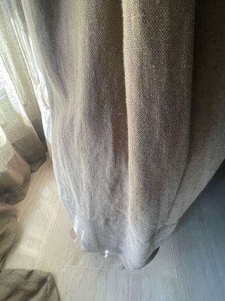 Cortinas de lino color chocolate