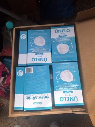 40 cajas de Mascarillas FFP2 Desechables ÚNELO 