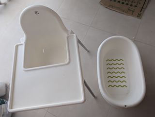Trona y bañera para bebé