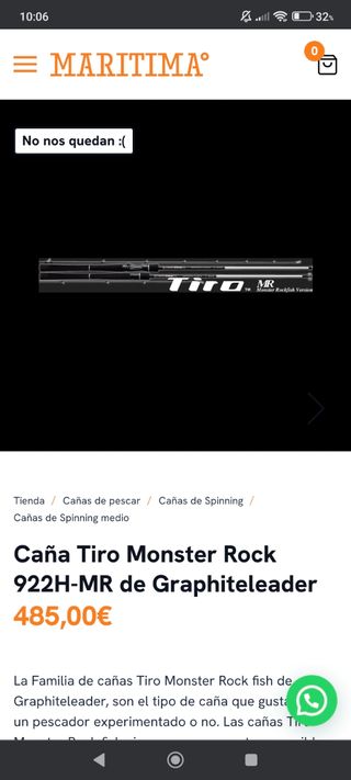 Caña Graphiteleader Tiro MR Monster Rock