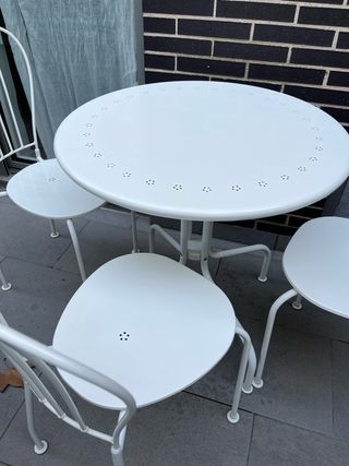 Conjunto Mesa y Sillas Jardín IKEA LÄCKÖ