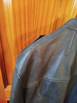 Chaqueta de piel negra mujer