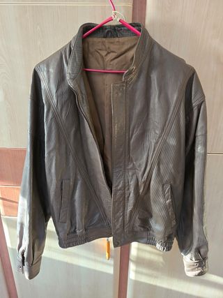 Cazadora de piel para hombre