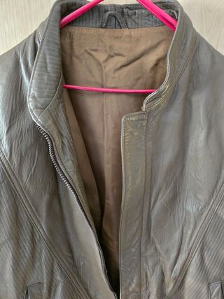 Cazadora de piel para hombre