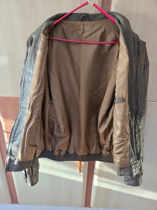 Cazadora de piel para hombre
