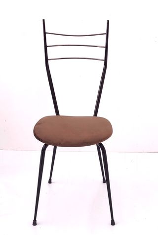 Sedie vintage anni '50 vellutino marrone