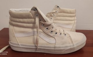 Vans talla 38.5 sk8-hi Beige/Blanco