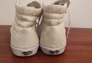 Vans talla 38.5 sk8-hi Beige/Blanco