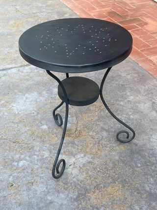 Mesa Terraza Metálica Negra