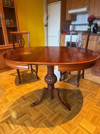 Mesa madera extensible + 6 Sillas