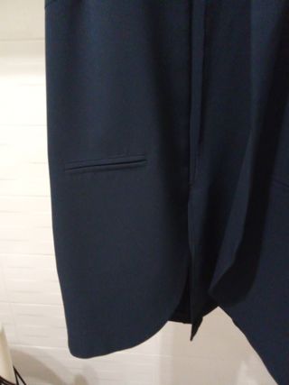 Gilet lungo blu taglia unica