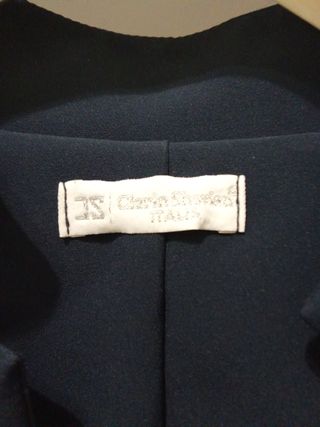 Gilet lungo blu taglia unica