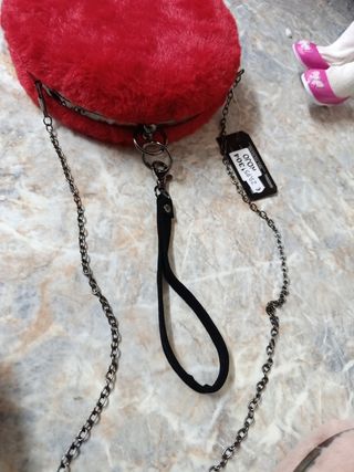Bolso redondo fiesta peludo