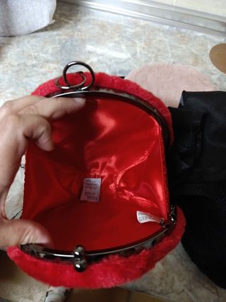 Bolso redondo fiesta peludo