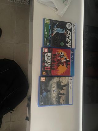 Lote 3 Juegos PS5: FC 24, RDR2, Hogwarts Legacy