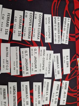 Etiquetas scalextric