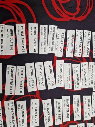 Etiquetas scalextric