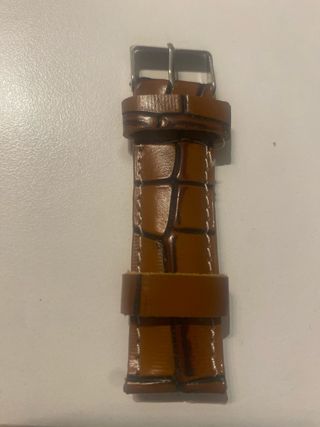 Cinturino Pelle Marrone Pitonato 20mm Vintage