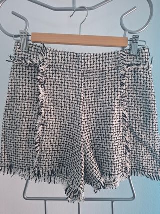 Pantalón corto tweed Zara