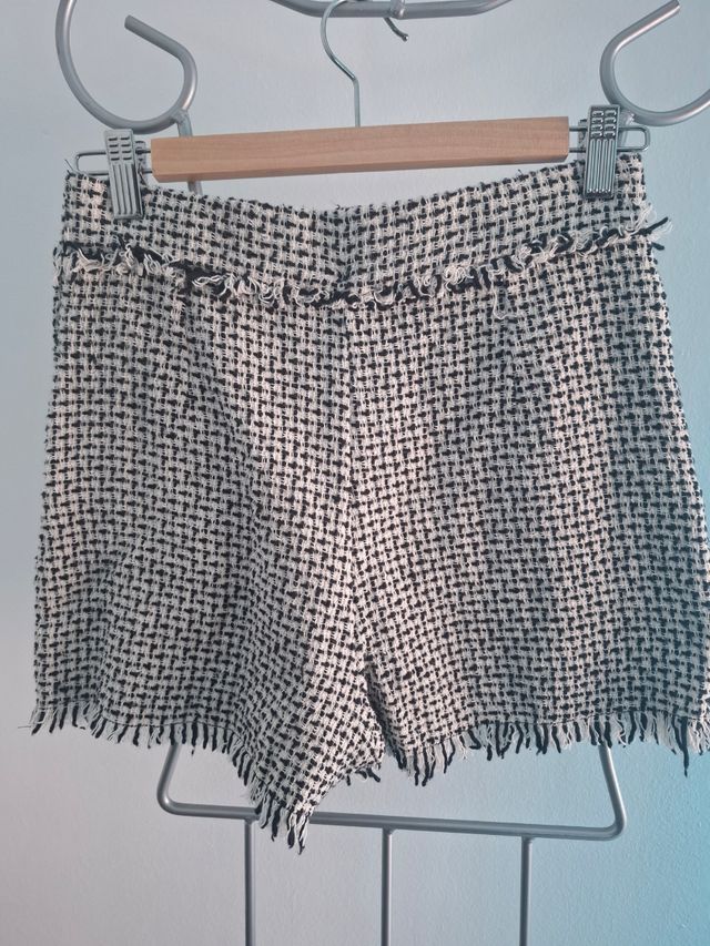 Pantalón corto tweed Zara