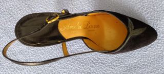 Zapatos negros Andre Laure Cannes terciopelo 36 