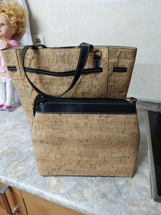 Bolsos de corcho y piel