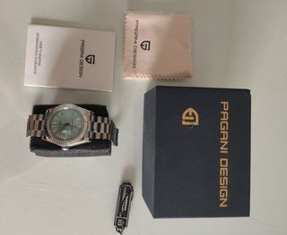 Reloj Pagani Design Plata y Turquesa