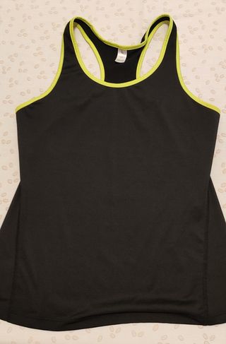 3 Camisetas deportivas tirantes negra y verde Tall
