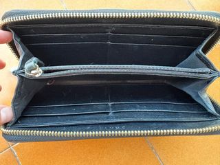 Monedero DKNY Negro Piel Cremallera