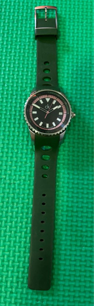 Reloj Calvin Klein Negro y Verde Oliva