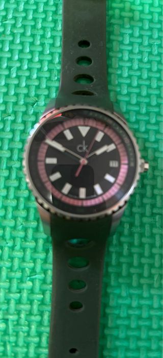 Reloj Calvin Klein Negro y Verde Oliva