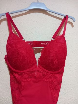 Body Rojo Kiabi Encaje
