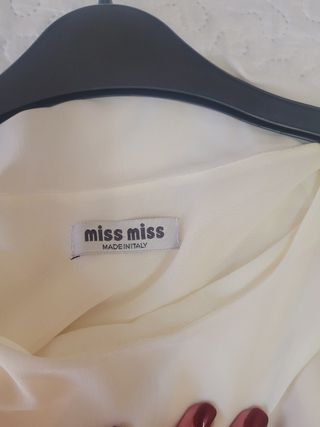 Vestido Miss Miss blanco y rojo
