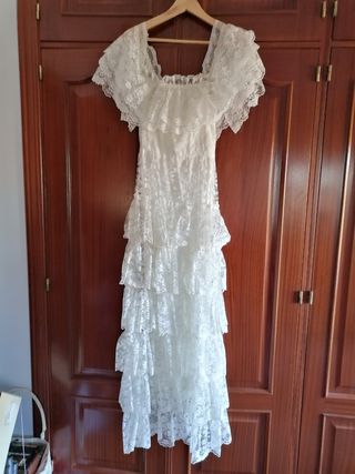 Vestido de novia vintage encaje