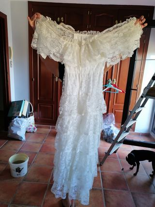 Vestido de novia vintage encaje