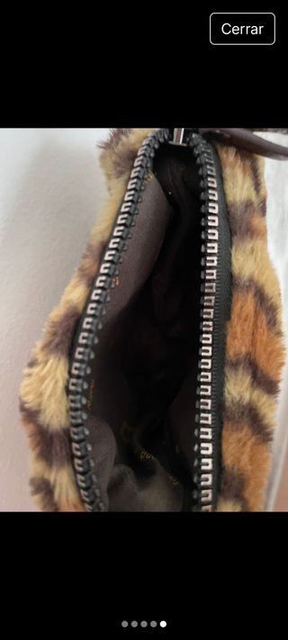 Bolso peludo estampado leopardo